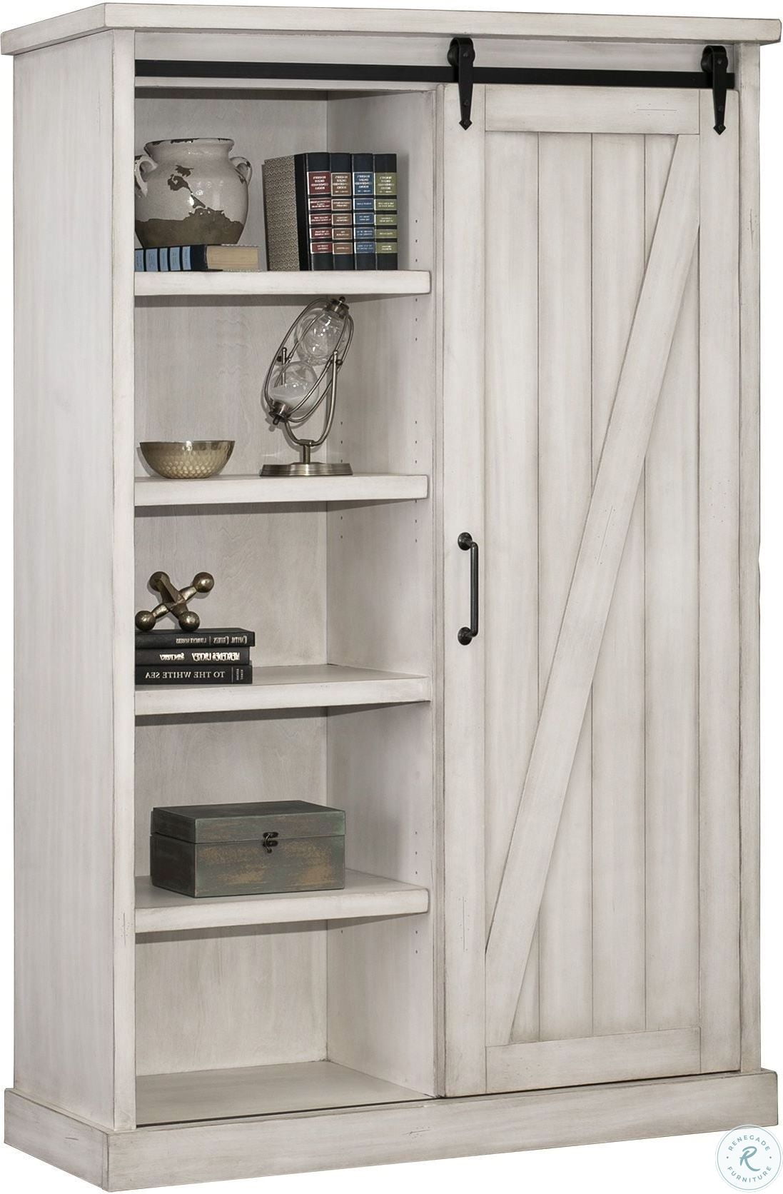 Avondale White 1 Door Bookcase From, Avondale Home Office Bookcase