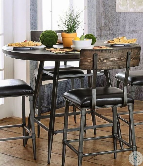 Mullane Weathered Gray Counter Height, Bonner Industrial Counter Height Dining Table