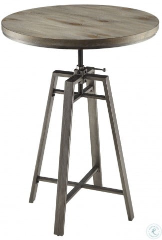 Adjustable Bar Table in a Nutmeg with Wire Brushed Detail by Coaster 101811 