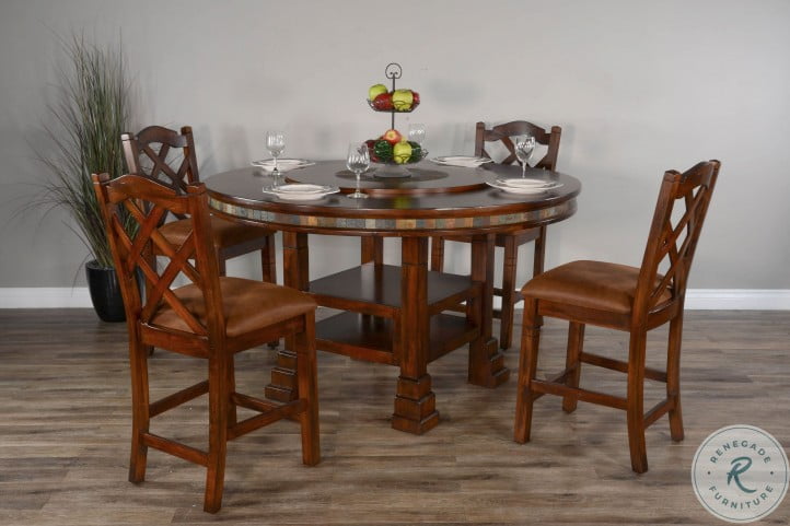 60 Round Counter Height Dining Room, Santa Fe Dining Room Chairs