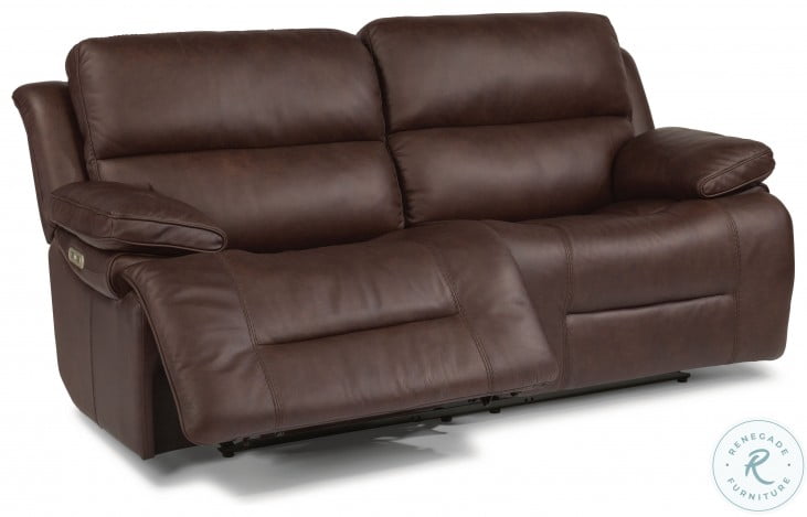 Apollo Brown Power Reclining Sofa With, Bernhardt Apollo Leather Sofa Review