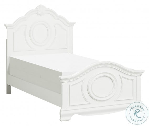 Lucida White Twin Panel Bed From, Colorworks White Twin Bed