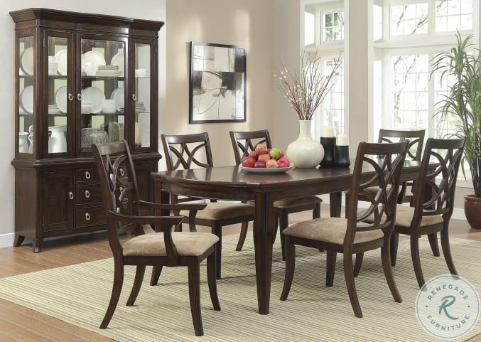 Keegan Cherry Buffet With Hutch, Light Cherry Wood Dining Room Chairs With China Cabinet
