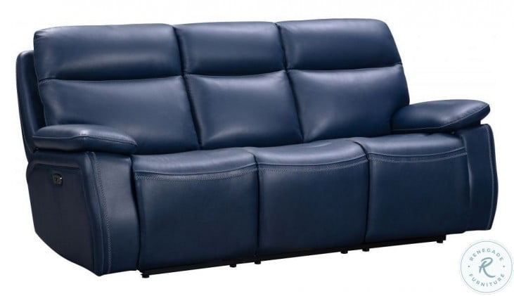 Micah Marco Navy Blue Leather Match, Navy Blue Leather Sectional Couch