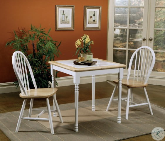 White Square Tile Top Dining Table, Tiled Top Table And Chairs