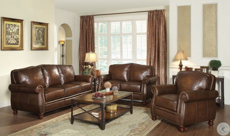 Montbrook Hand Rubbed Brown Leather, Denley Leather Sofa Reviews