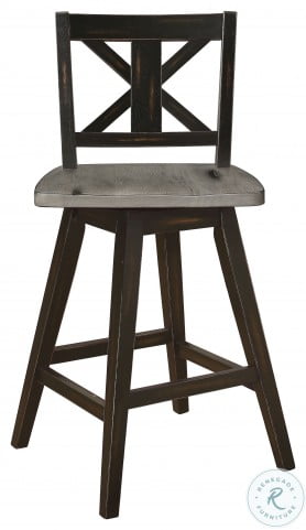 Black Swivel Counter Height Chair Set, Larchmont Bar Stools