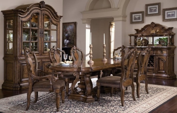 San Mateo Extendable Dining Room Set, Pulaski Dining Room Chairs