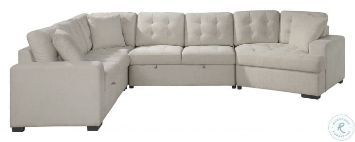 Logansport Beige Laf Sectional With, Caruso Leather Sectional Furniture Row