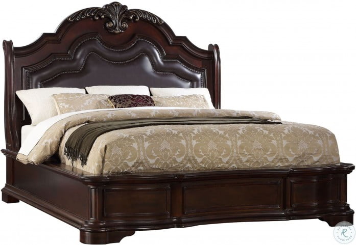 St Louis Rich Mahogany King Upholstered, Mahogany King Size Bedroom Sets
