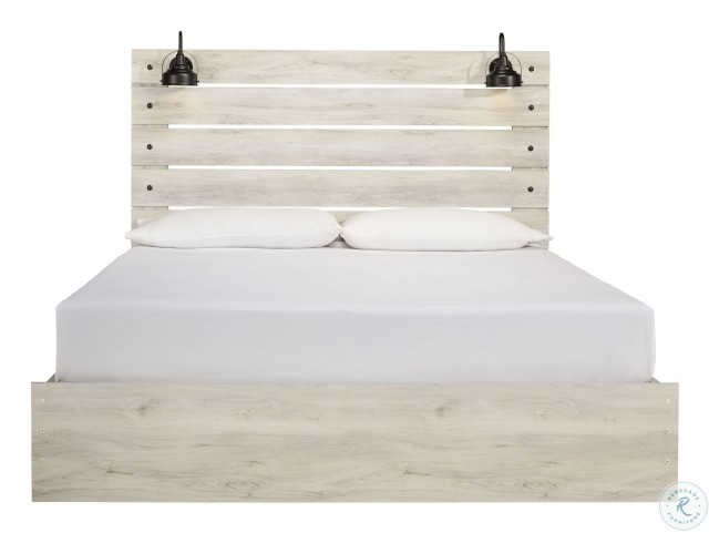 Cambeck Whitewash King Panel Bed With, Ashley Cambeck King Storage Bed