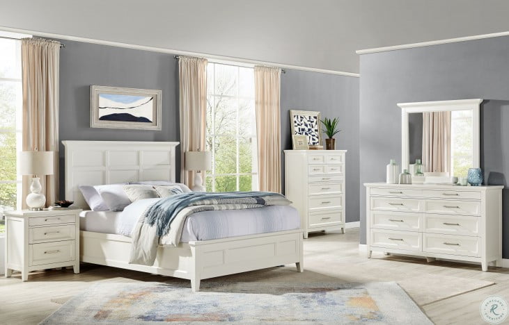 Hadley Grove Dove Panel Bedroom Set, Hadley Upholstered Panel Bed King