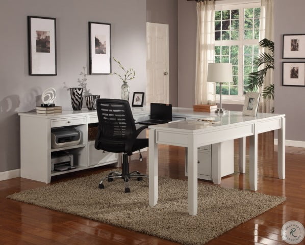 Boca U Shape Credenza Home Office Set, Home Office Desk With Credenza