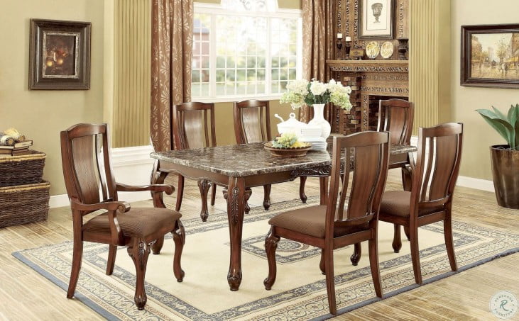 Johannesburg I Brown Cherry Rectangular, Dining Room Chairs With Cherry Wood Legs