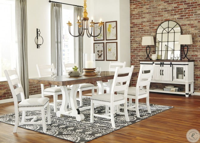 And Brown Rectangular Dining Room Set, Brown And White Dining Room Sets