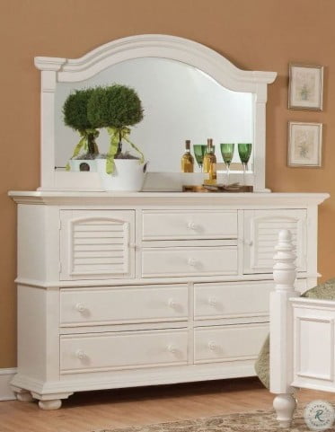 Cottage Traditions White High Dresser, American Woodcrafters Heirloom Dresser