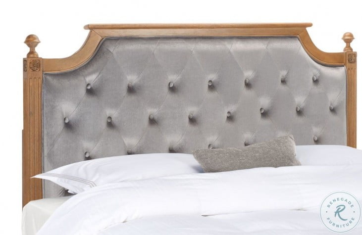 Rustic Wood Gray Tufted Velvet Full, Gray Tufted Velvet Headboard Queen Size Bed Frame