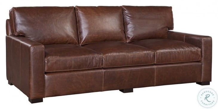 Lachlan Brompton Brown Leather Sofa, Italian Brompton Leather Sofa