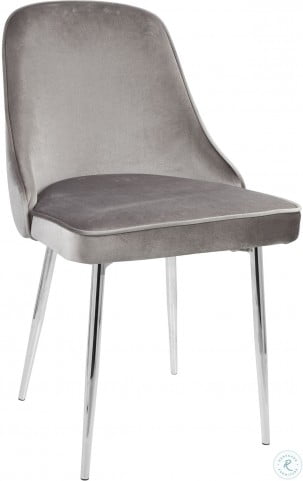 Marcel Silver And Chrome Dining Chair, Lumisource Symphony Dining Chair