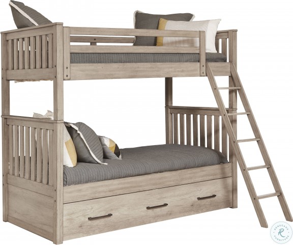 River Creek Birch Brown Twin Over, Canyon Creekside Twin Full Loft Bed With Chest