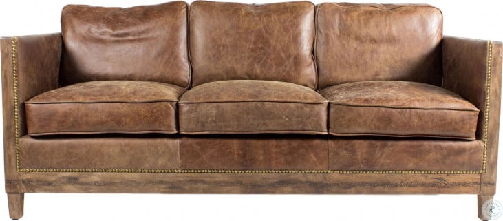 Darlington Light Brown Sofa From Moes, Moe Top Grain Distressed Brown Leather Power Reclining Sectional Sofa