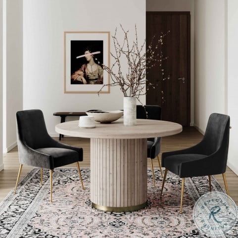 Chelsea Natural Ash Wood Round Dining, Natural Wood Round Dining Room Table