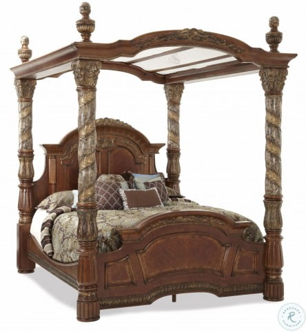 Villa Valencia King Poster Canopy Bed, King Poster Bed With Canopy