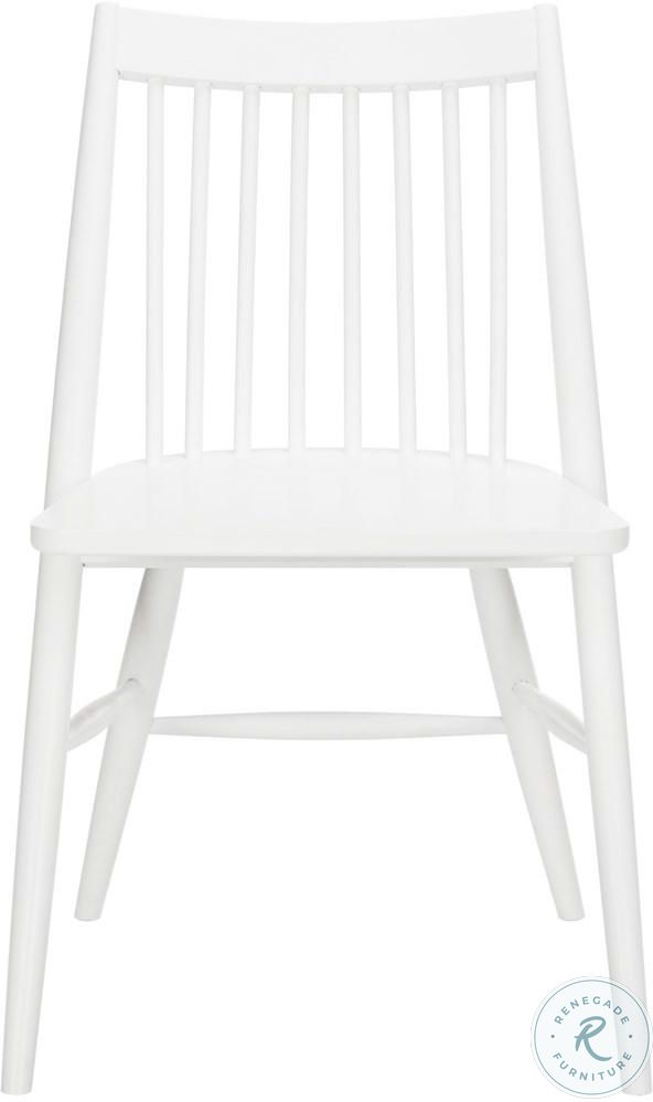 Wren White 19 Spindle Dining Chair Set, Set Of 2 Wren Spindle Dining Chair Safavieh
